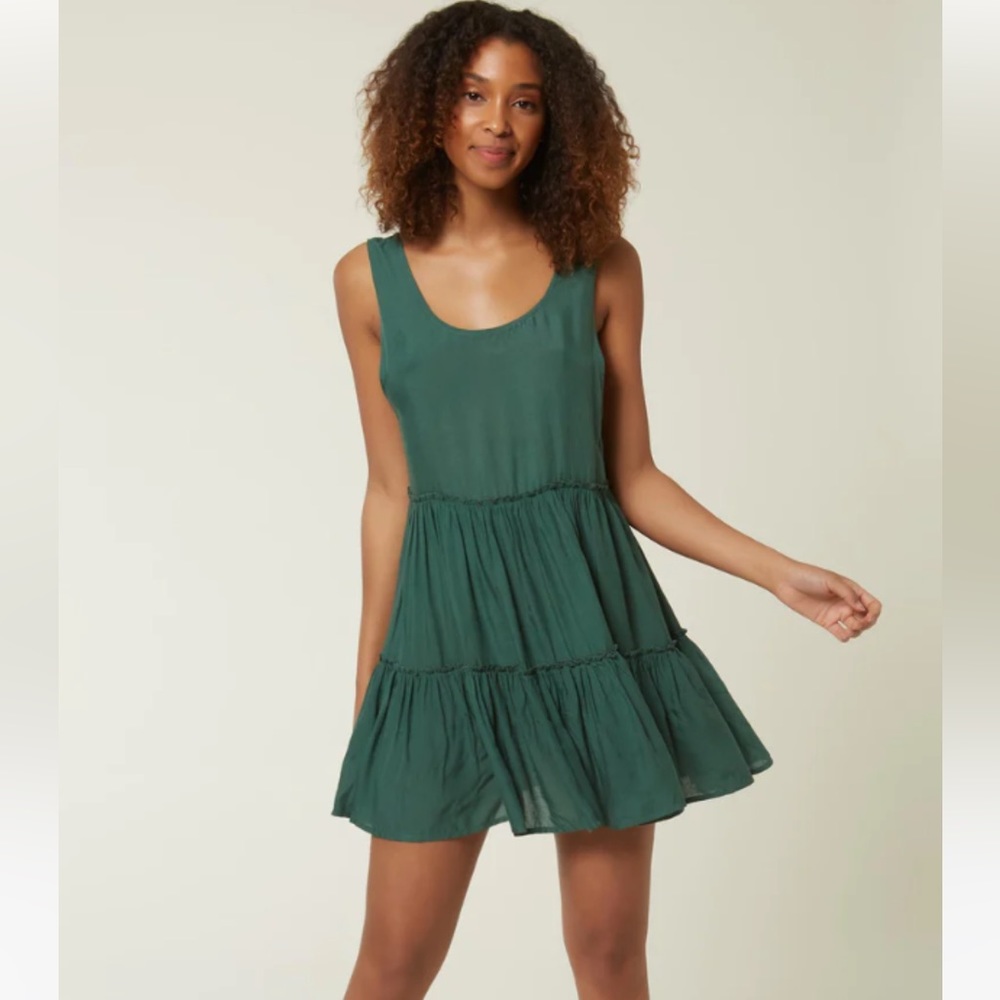 O'Neill Women Linnet Coverup Emerald Green Small Sleeveless Low Cut Back